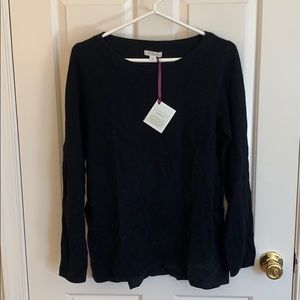 NWT Black Garnet Hill cashmere sweater size small
